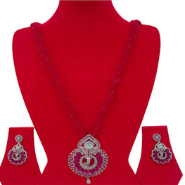 Ruby Radiance Ganesh Pendant Set